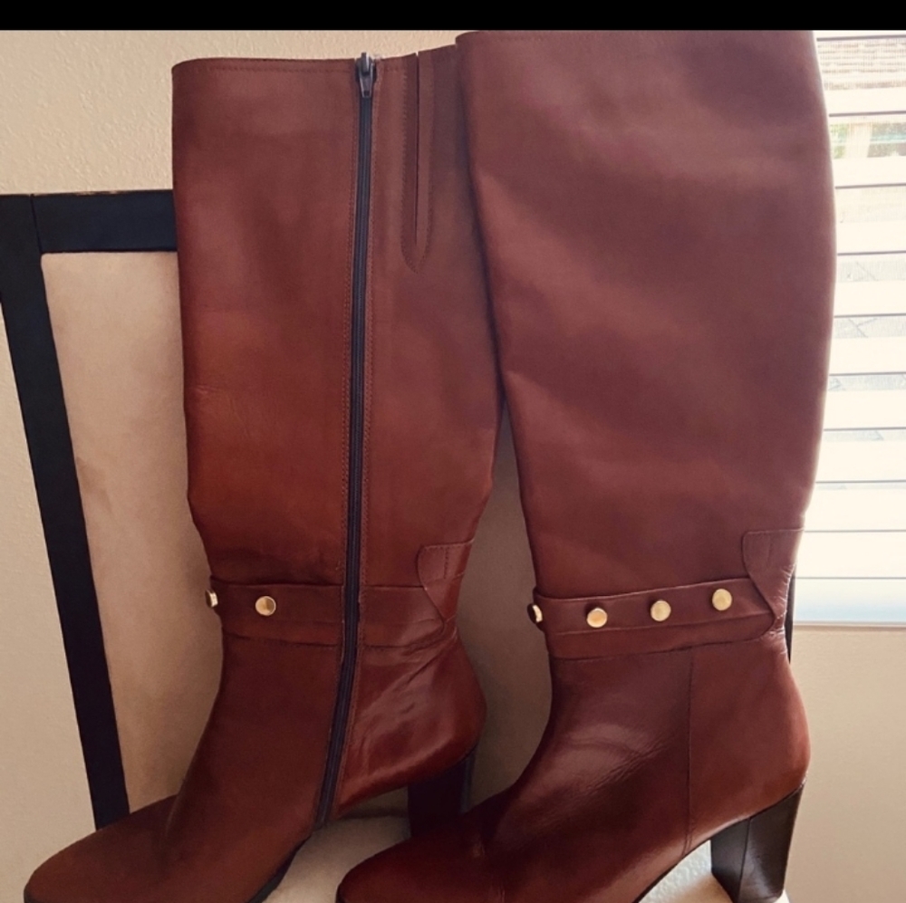 🥳HP🥳Davos Gomma Women sz 10 Brown Leather Boots